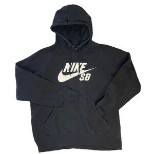 Nike SB Hoodie Size L Black Skateboard Pullover Sweatshirt Skate Logo